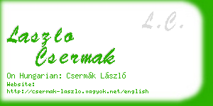 laszlo csermak business card